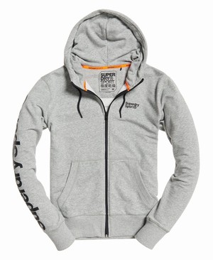 Superdry Core Sport Cipzár Férfi Kapucnis Pulóver Szürke | AKQZX4721